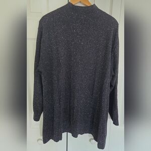J. Jill Black and White Speckled Sweater